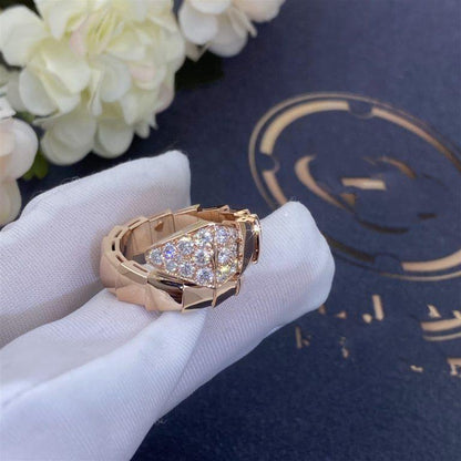 [⭐Marins]SERPENTI RING PINK GOLD DIAMOND