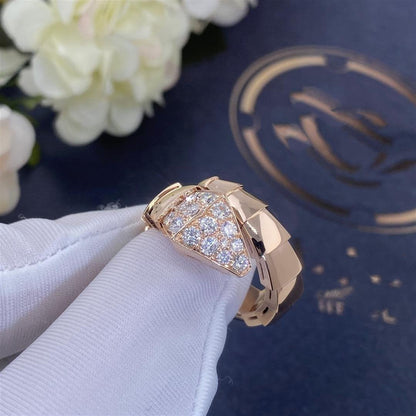 [⭐Marins]SERPENTI RING PINK GOLD DIAMOND