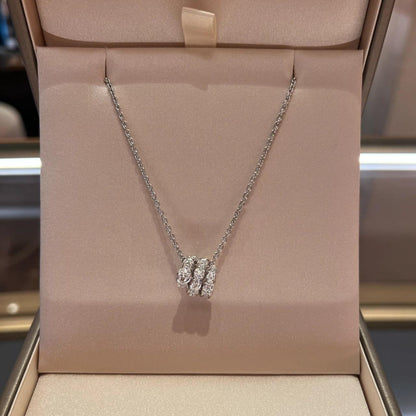 [⭐Marins]SERPENTI  NECKLACE DOUBLE RING DIAMOND