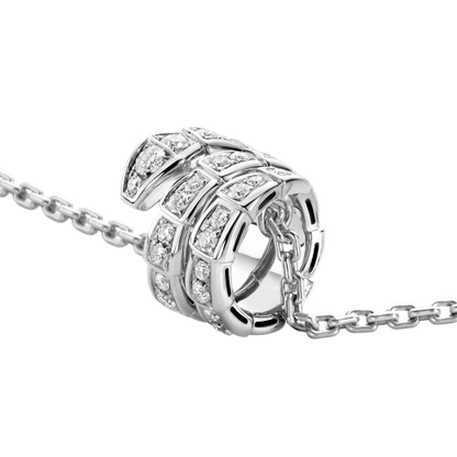 [⭐Marins]SERPENTI  NECKLACE DOUBLE RING DIAMOND