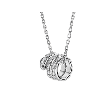 [⭐Marins]SERPENTI  NECKLACE DOUBLE RING DIAMOND