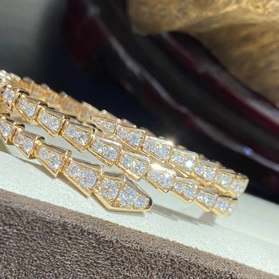 [⭐Marins]SERPENTI BRACELET GOLD DIAMOND DOUBLE ROW