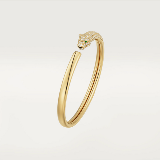 [Marin-Jewelry]パンテール ゴールド ダイヤモンド オープンブレスレット