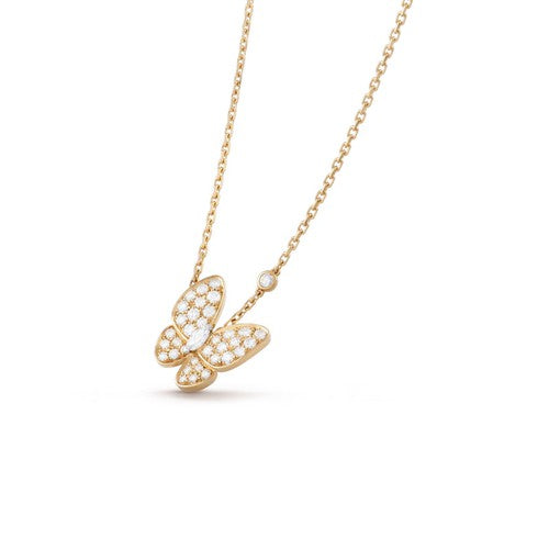 [Marin-Jewelry]BUTTERFLY DIAMOND NECKLACE