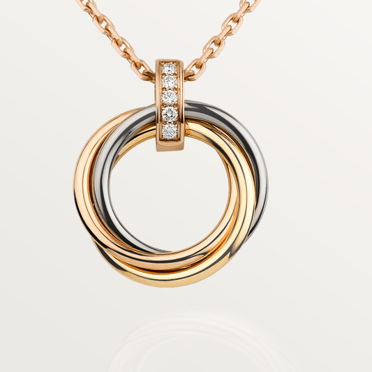 [Marin-Jewelry]TRINITY NECKLACE GOLD  DIAMONDS