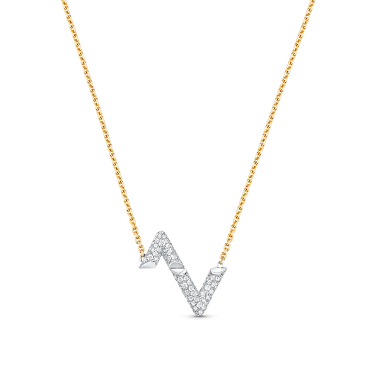[Marin-Jewelry]VOLT SILVER DIAMOND PEDANT NECKLACE