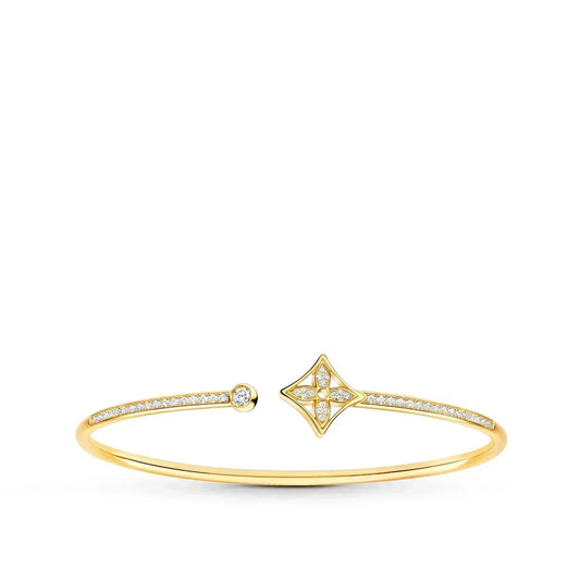 [Marin-Jewelry]IDYLLE GOLD OPEN BRACELET DIAMOND PAVED