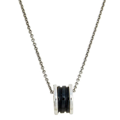[⭐Marins]ZERO 1 BLACK CERAMIC SILVER NECKLACE