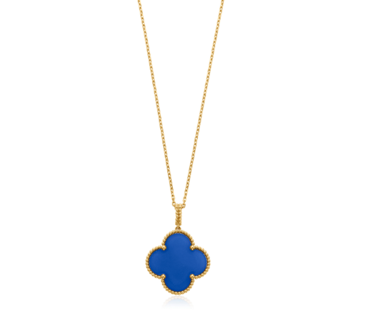 [Marin-Jewelry]CLOVER 25MM NECKLACE TURQUOISE Marin-Jewelry GOLD
