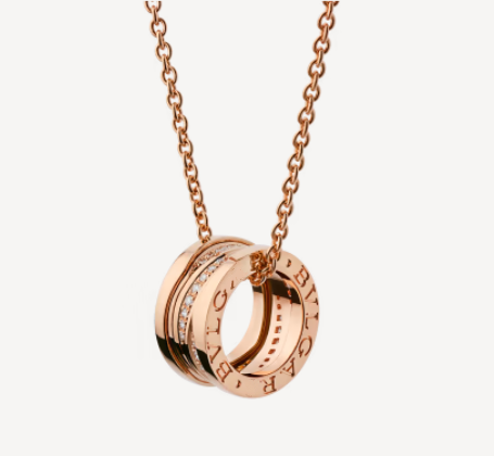 [⭐Marins]ZERO 1 PINK GOLD DIAMOND NECKLACE