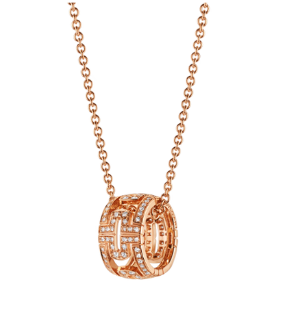 [⭐Marins]PARENTESI NECKLACE PINK GOLD DIAMOND