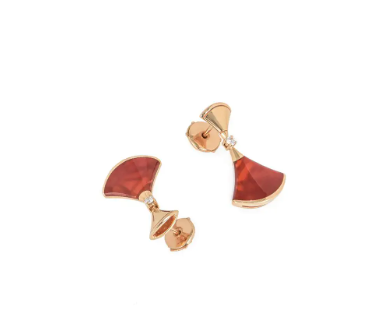 [⭐Marins]DREAM Carnelian PINK GOLD EARRINGS