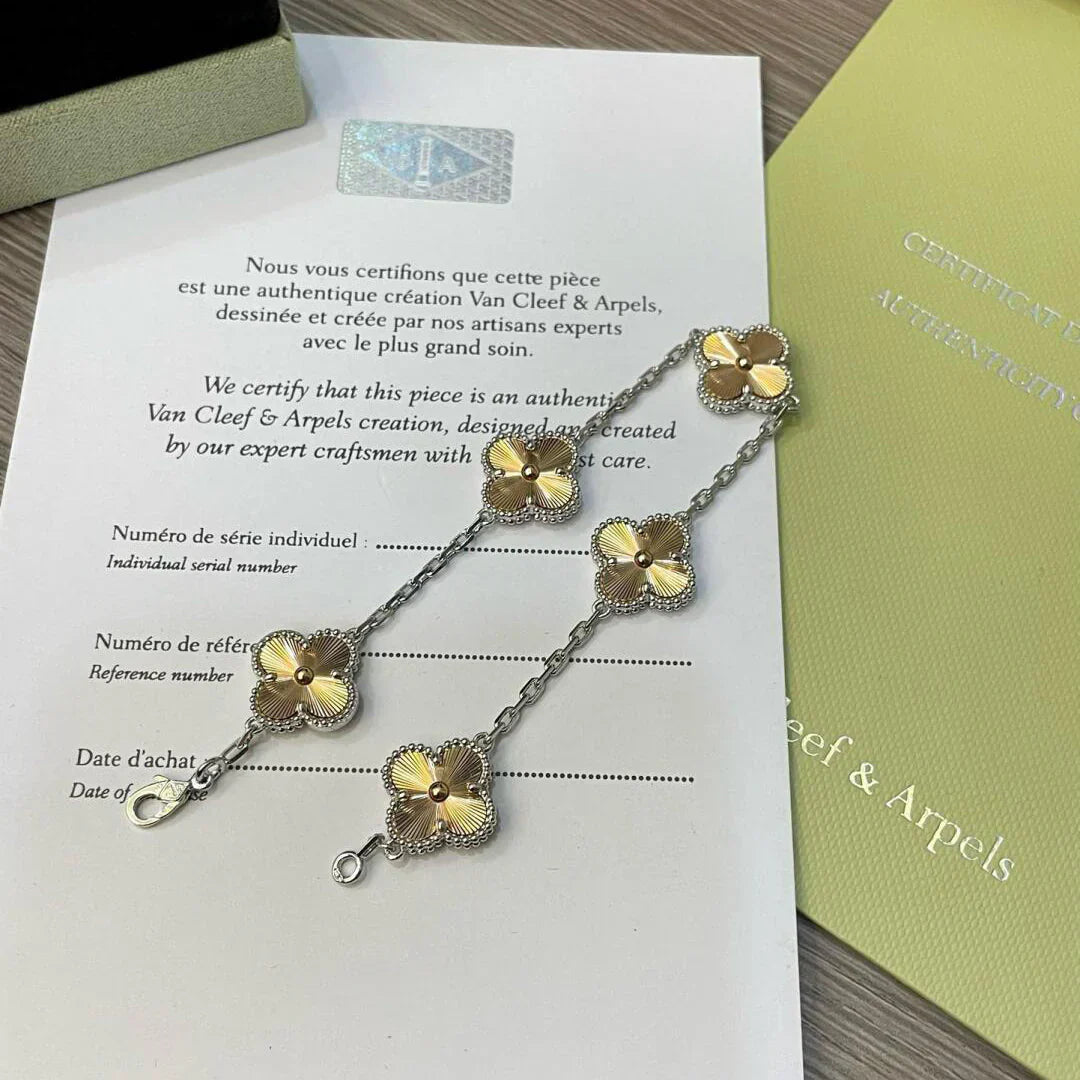 [Marin-Jewelry] COLLECTION BRACELET TRÈFLE 5 MOTIFS LASER