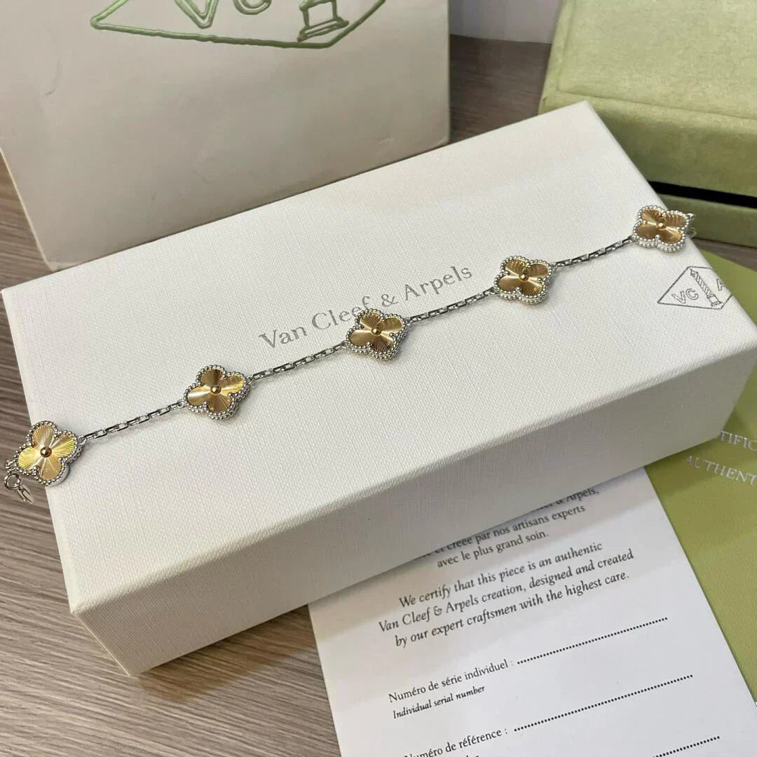 [Marin-Jewelry] COLLECTION BRACELET TRÈFLE 5 MOTIFS LASER