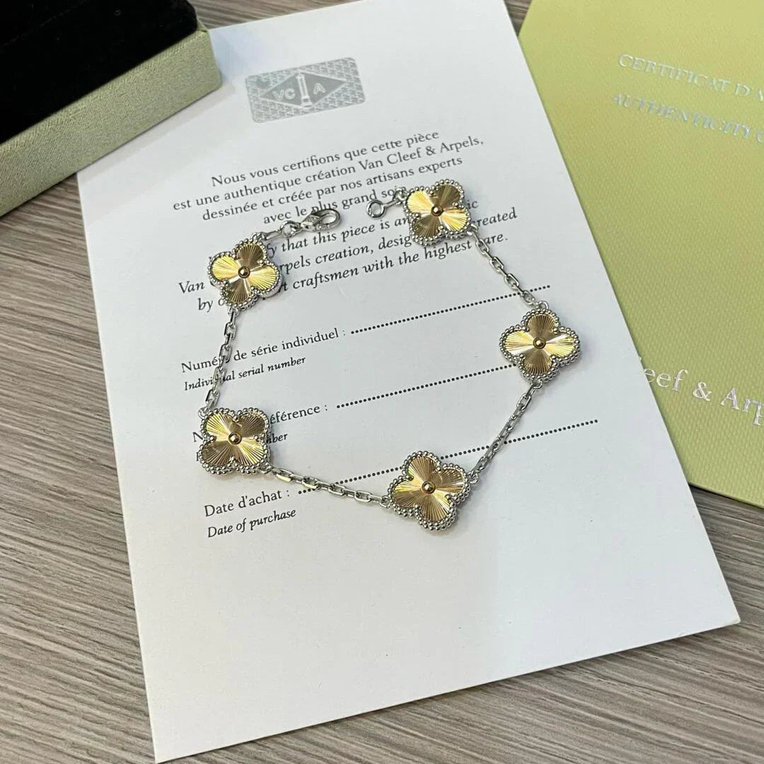 [Marin-Jewelry] COLLECTION BRACELET TRÈFLE 5 MOTIFS LASER