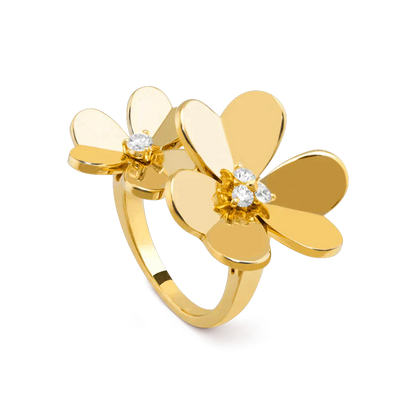 [Marin-Jewelry]BAGUE TRÈFLE COMOS EN OR ET DIAMANTS