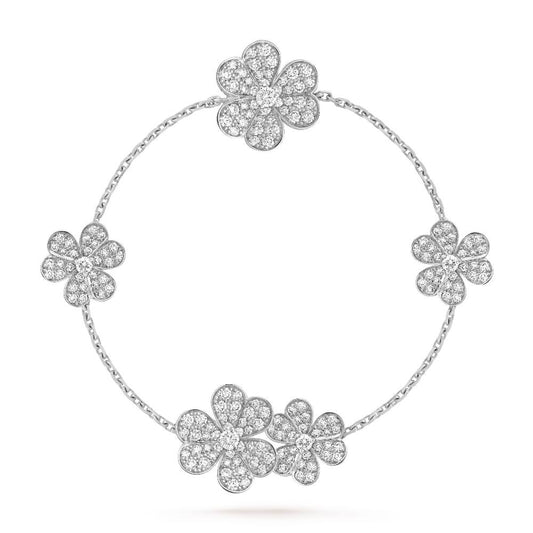 [Marin-Jewelry]FRIVOLE SILVER 5 FLOWERS BRACELET