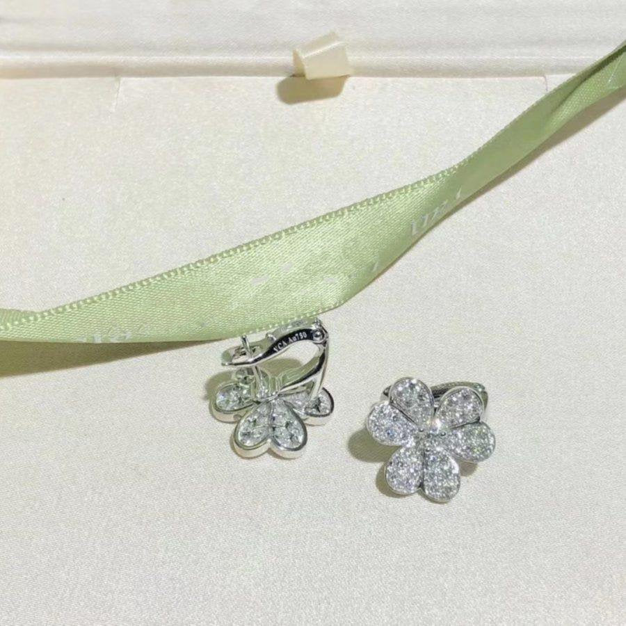 [Marin-Jewelry]FRIVOLE SILVER FLOWER DIAMOND EARRINGS