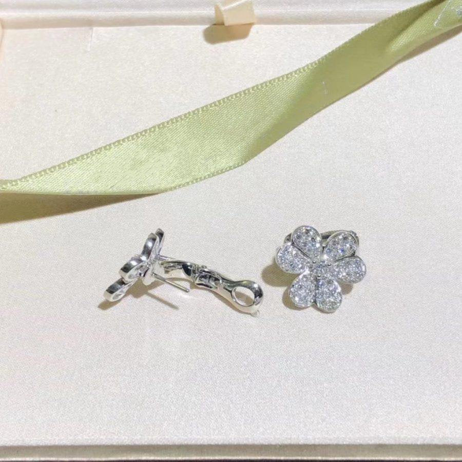 [Marin-Jewelry]FRIVOLE SILVER FLOWER DIAMOND EARRINGS