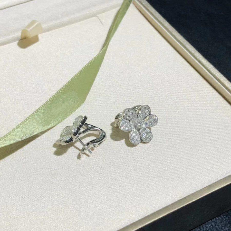 [Marin-Jewelry]FRIVOLE SILVER FLOWER DIAMOND EARRINGS