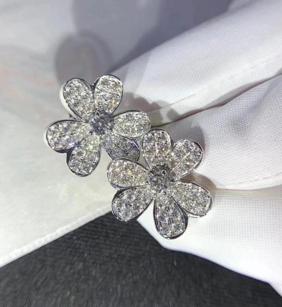 [Marin-Jewelry]FRIVOLE SILVER FLOWER DIAMOND EARRINGS