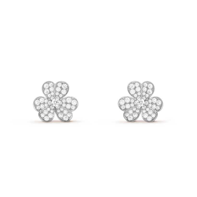 [Marin-Jewelry]FRIVOLE SILVER FLOWER DIAMOND EARRINGS