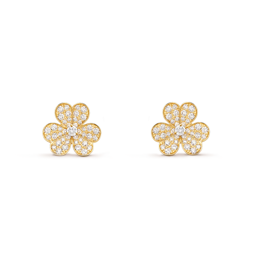 [Marin-Jewelry]FRIVOLE GOLD FLOWER DIAMOND EARRINGS