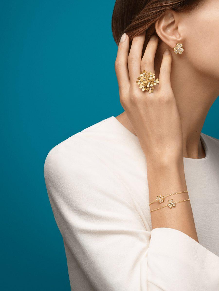 [Marin-Jewelry]FRIVOLE GOLD FLOWER DIAMOND EARRINGS