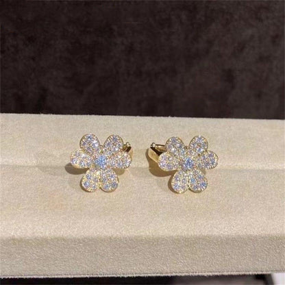 [Marin-Jewelry]FRIVOLE GOLD FLOWER DIAMOND EARRINGS