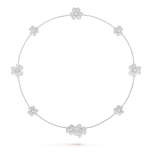 [Marin-Jewelry]FRIVOLE SILVER 9 FLOWERS NECKLACE