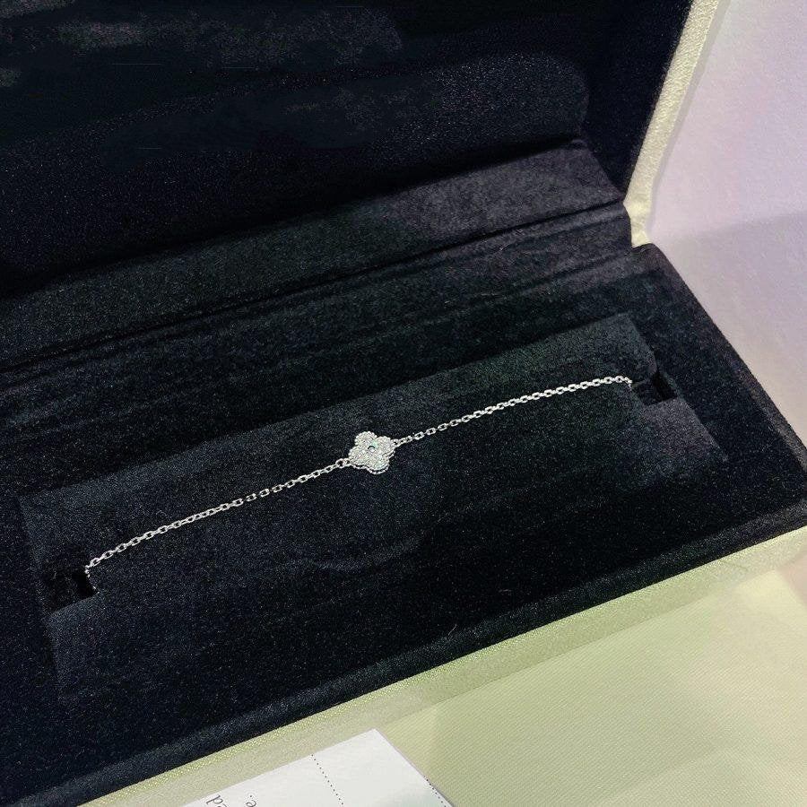 [Marin-Jewelry]BRACELET CLOVER FLEUR SIMPLE ARGENT