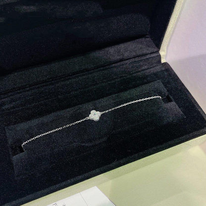 [Marin-Jewelry]BRACELET CLOVER FLEUR SIMPLE ARGENT