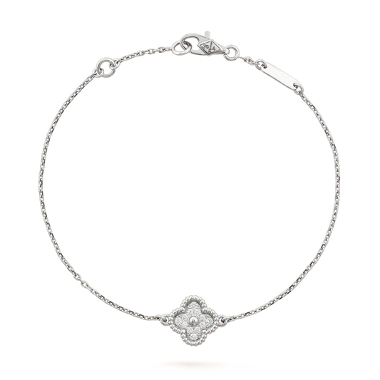 [Marin-Jewelry]CLOVER  SINGLE FLOWER BRACELET SILVER