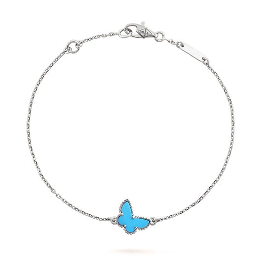 [Marin-Jewelry]BUTTERFLY TURQUOISE BUTTERFLY BRACELET SILVER